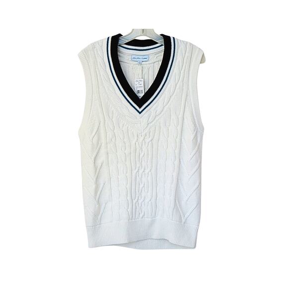 Men's Prince Cotton Tennis Sweater Vest - White - S
